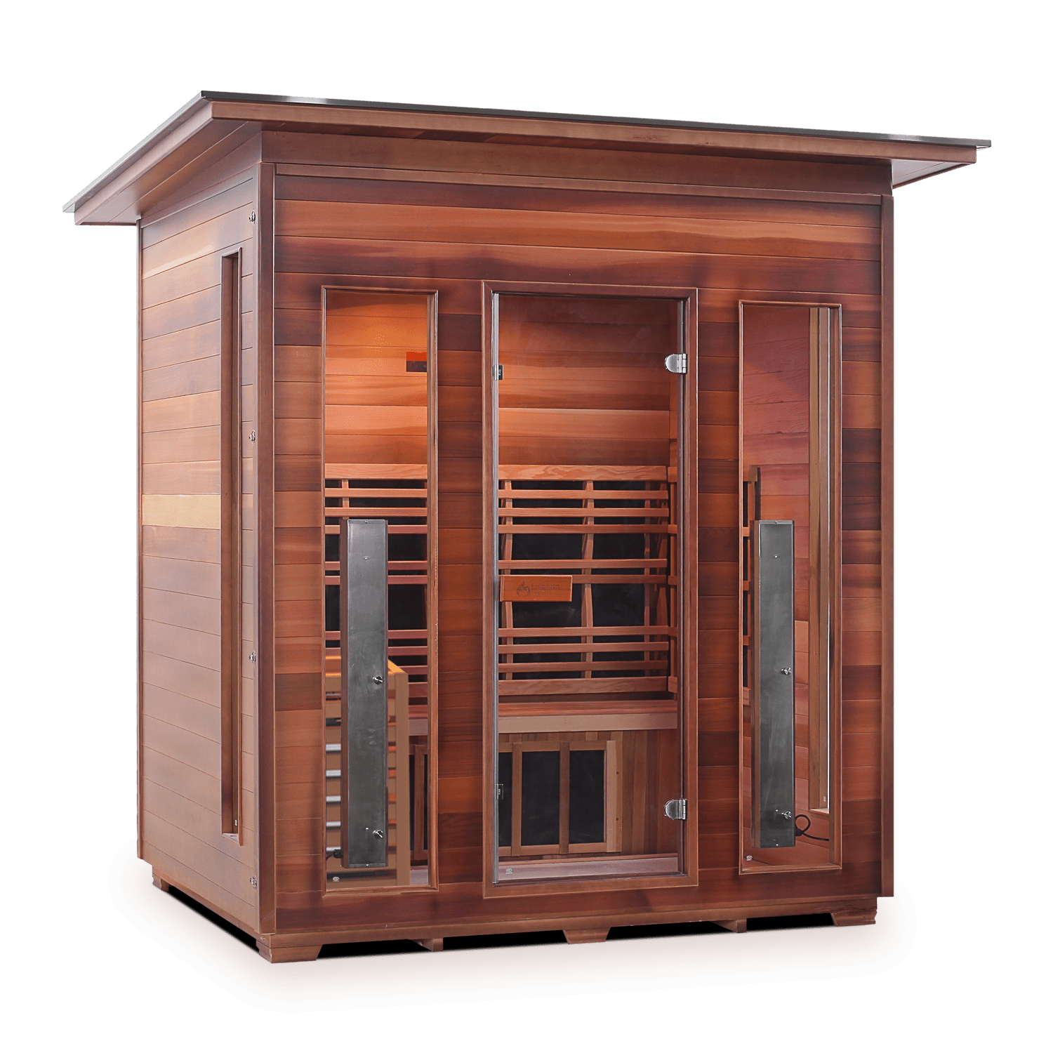 Enlighten Saunas Home Saunas Sloped Roof Enlighten Saunas Diamond 4 - Infrared/Traditional Sauna (3 Person)