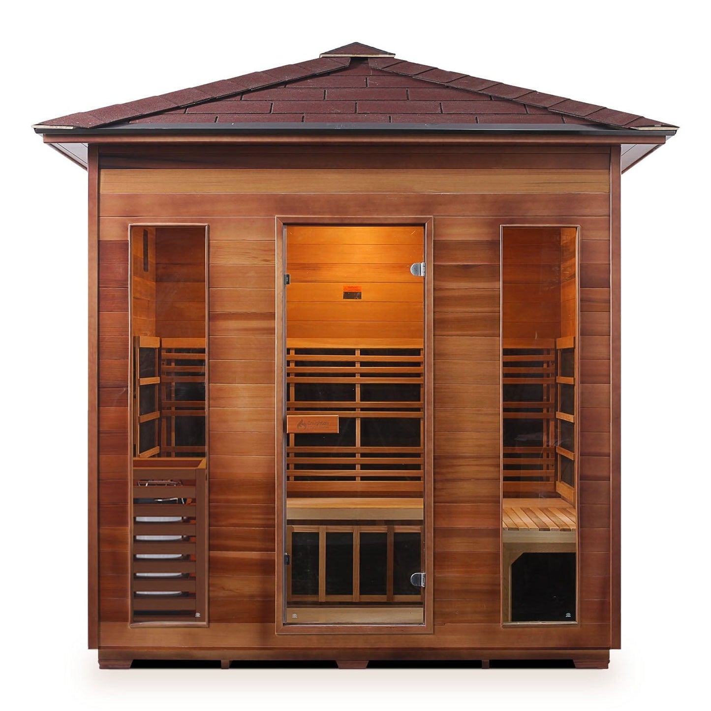 Enlighten Saunas Home Saunas Peak Roof Enlighten Saunas Diamond 5 - Infrared/Traditional Sauna (4 Person)