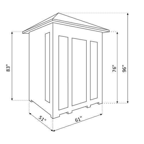 Enlighten Saunas Home Saunas Enlighten Saunas Rustic 3 - Full Spectrum Infrared Sauna (3 Person)