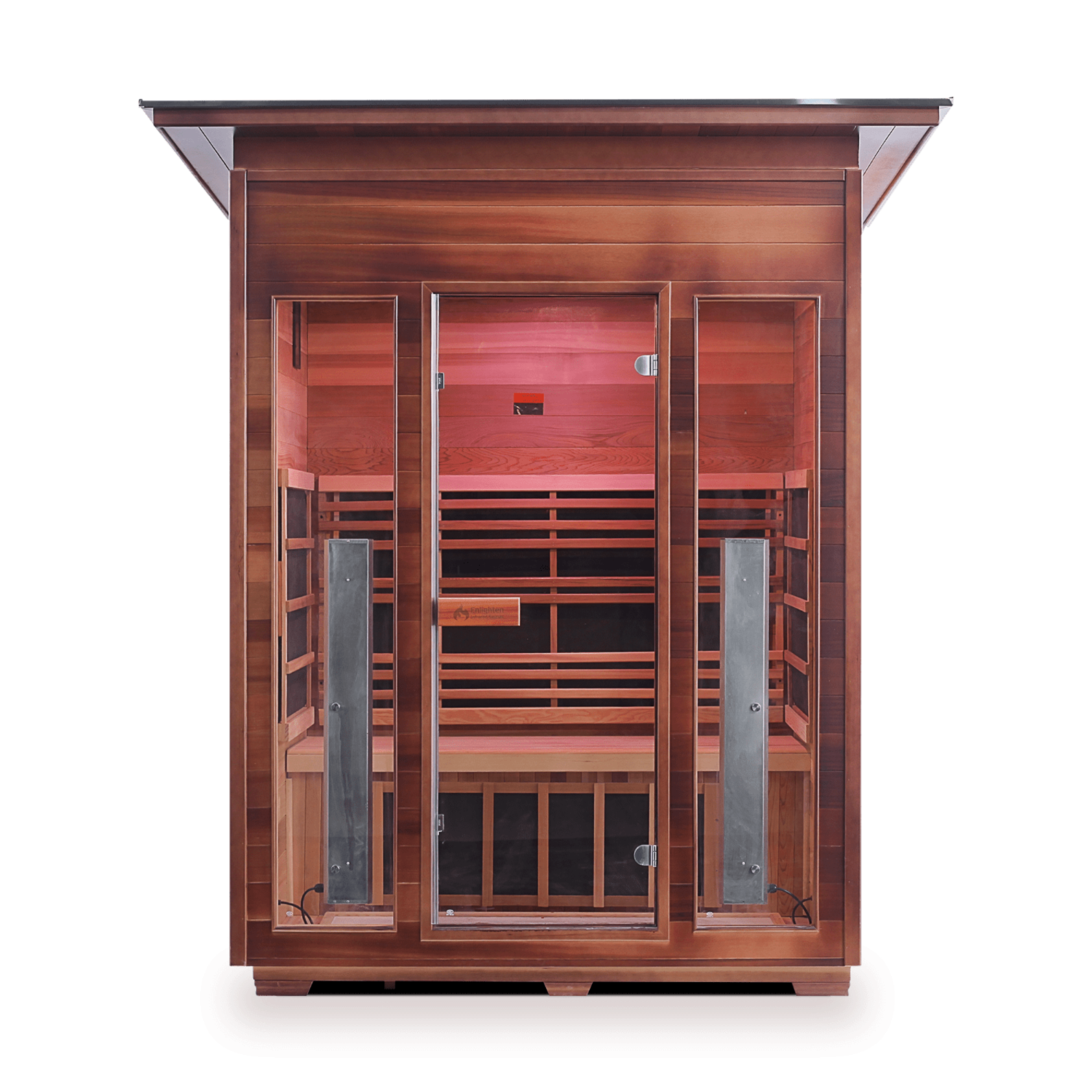 Enlighten Saunas Home Saunas Sloped Roof Enlighten Saunas Rustic 3 - Full Spectrum Infrared Sauna (3 Person)