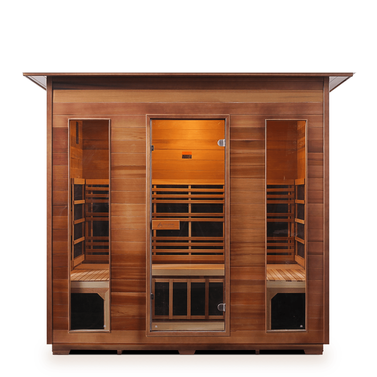 Enlighten Saunas Home Saunas Sloped Roof Enlighten Saunas Rustic 5 - Full Spectrum Infrared Sauna (5 Person)