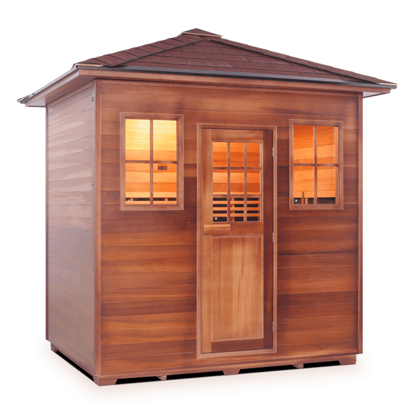 Enlighten Saunas Home Saunas Peak Roof Enlighten Saunas Sierra 5 - Full Spectrum Infrared Sauna (5 Person)