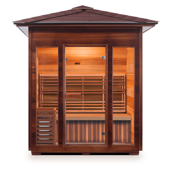 Enlighten Saunas Home Saunas Peak Roof Enlighten Saunas SunRise 3 - Dry Traditional Sauna (2 Person)