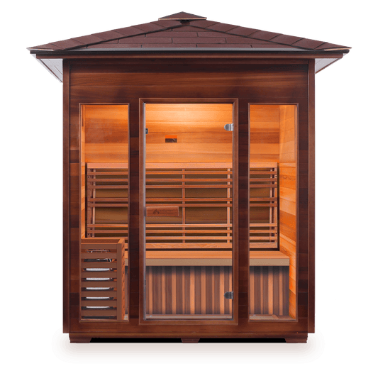 Enlighten Saunas Home Saunas Peak Roof Enlighten Saunas SunRise 4 - Dry Traditional Sauna (3 Person)