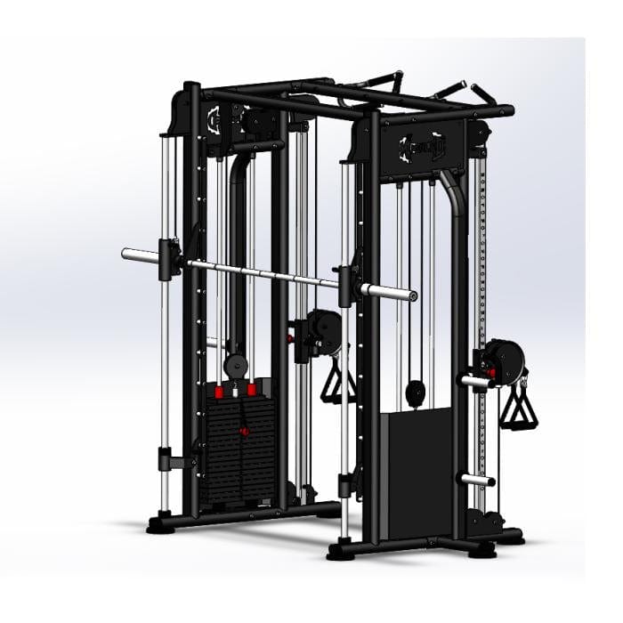 Muscle D Fitness Functional Trainers Muscle D Dual Adjustable Pulley/Smith Machine Combo