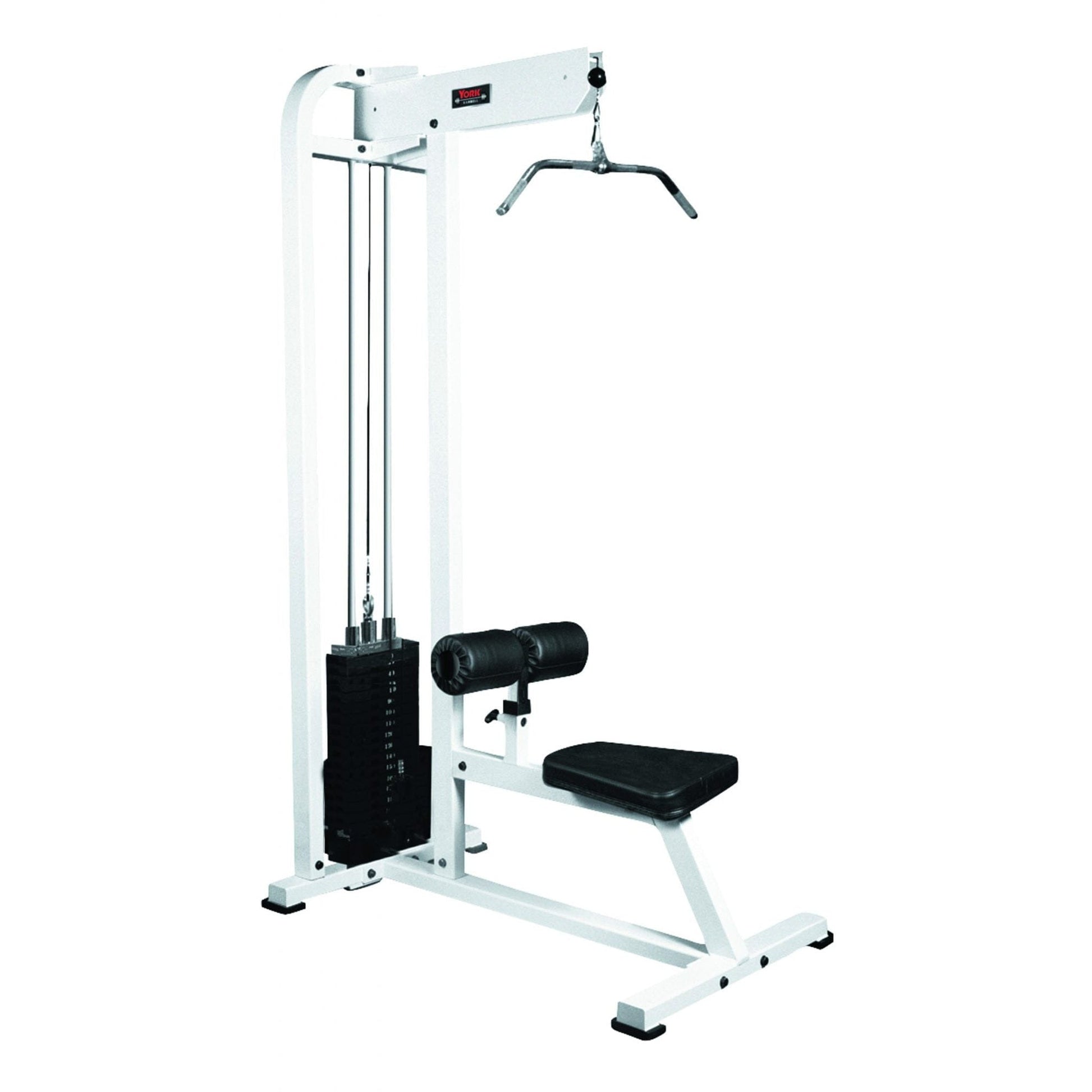 York Cable Machine White / 250 LB Weight Stack STS Lat Pulldown Machine