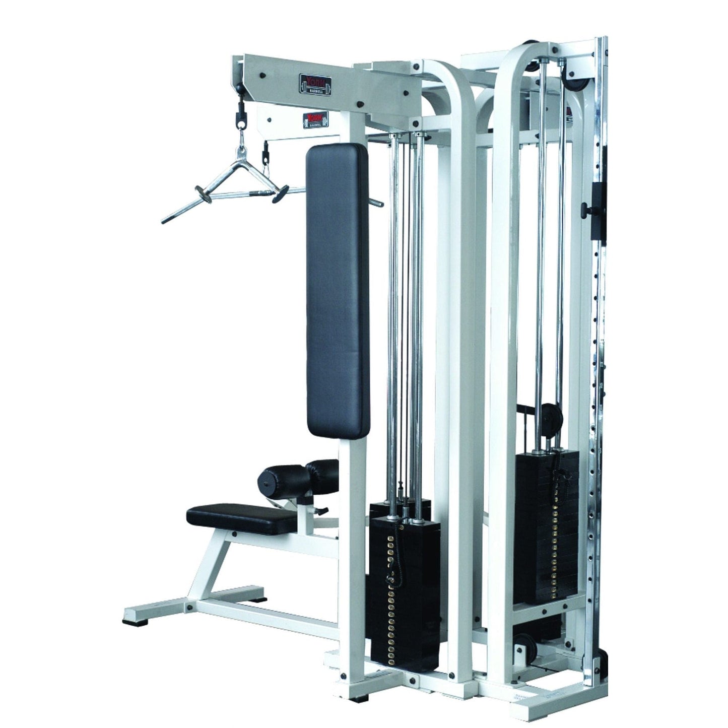 York Cable Machine White STS Tricep/Lat Pulldown Combo Station