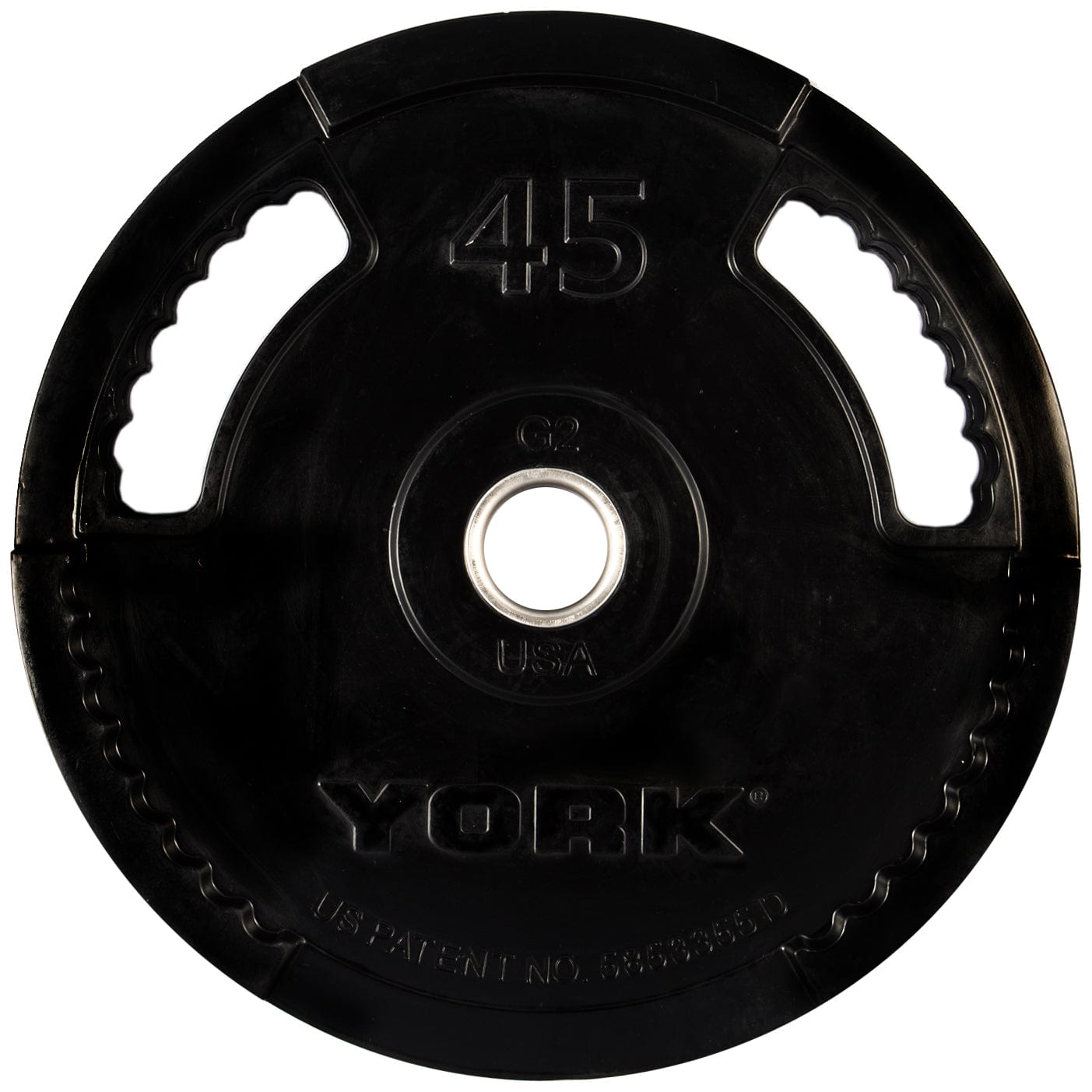 York Olympic Weight Plate York 2" G-2 Rubber Olympic Weight Plate