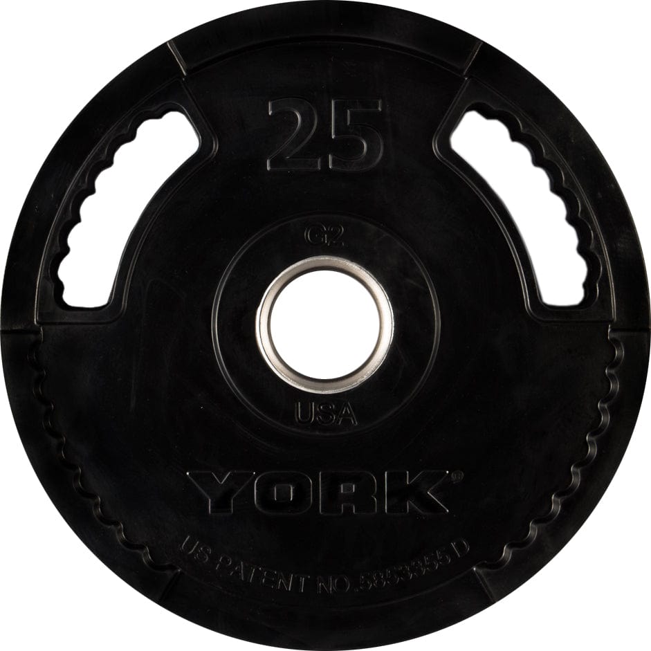 York Olympic Weight Plate York 2" G-2 Rubber Olympic Weight Plate